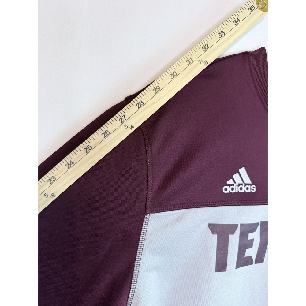 ADIDAS Climalite Licensed TEXAS A&M Colorblock Stretch Knit Shirt ADULT XL - Picture 8 of 13